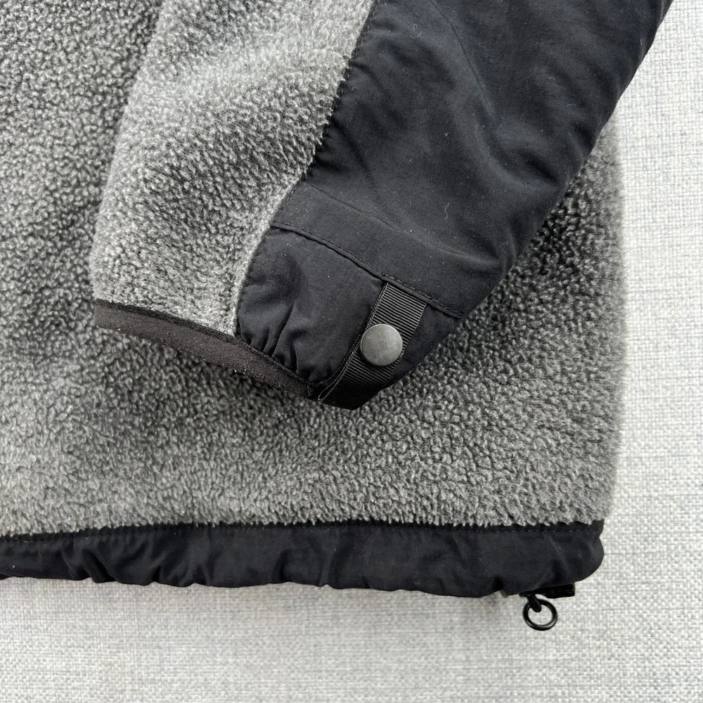 The North Face Denali Polartec Fleece Jacket Mens Large Gray Black Full Zip A193